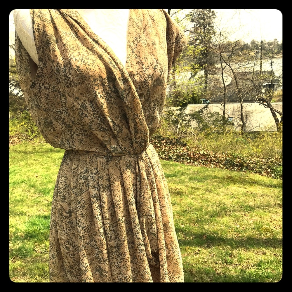 W118 Walter Baker Snake Print Drape Mini Dress XS